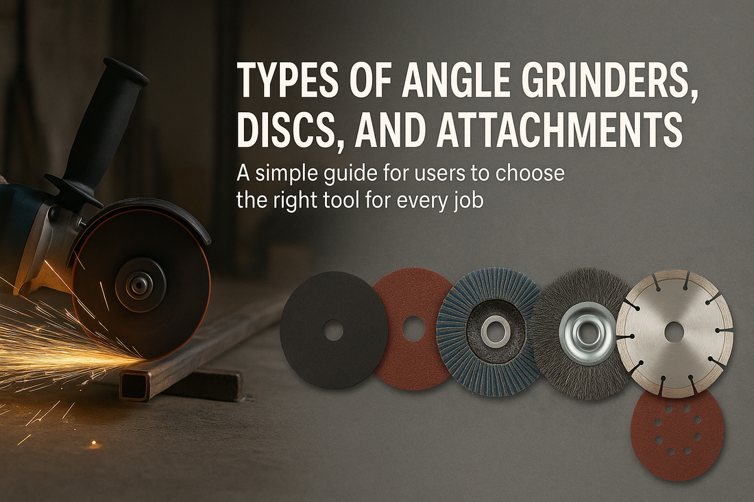 Types of Angle Grinders, Discs, and Attachments